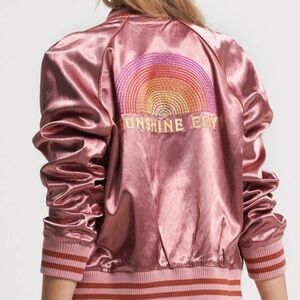 MOTHER The Letterman zip Bomber jacket SUNSHINE CITY